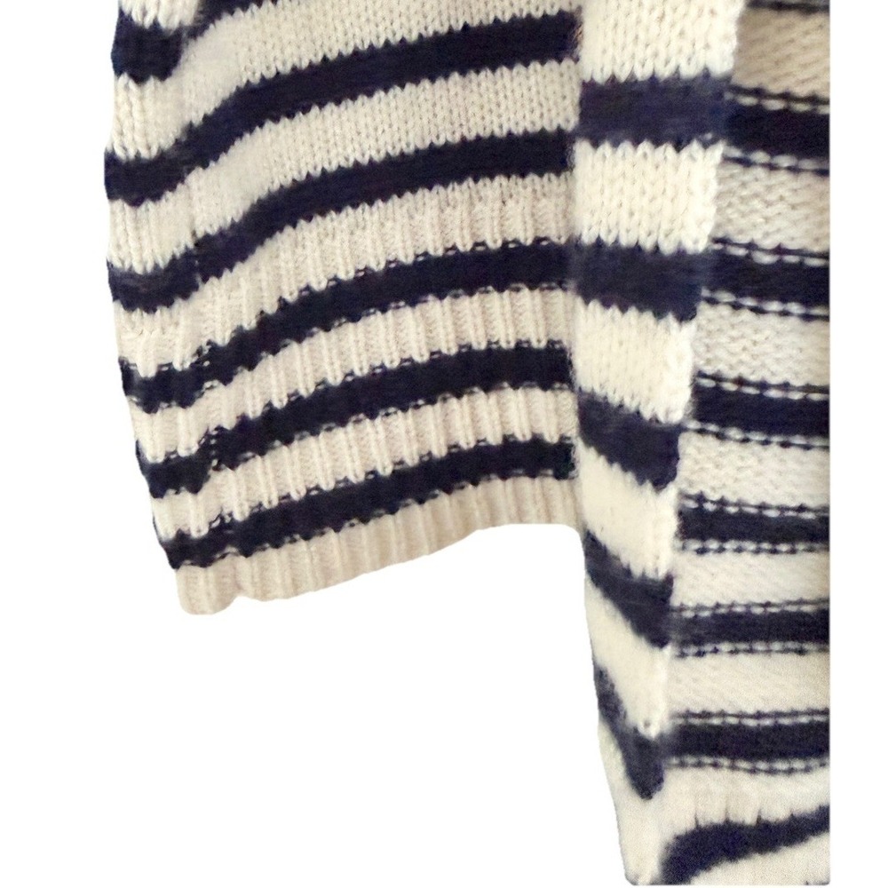 Jenni Kayne 100% Cashmere Boyfriend Sweater Navy Striped Nautical Luxury L - Picture 8 of 14
